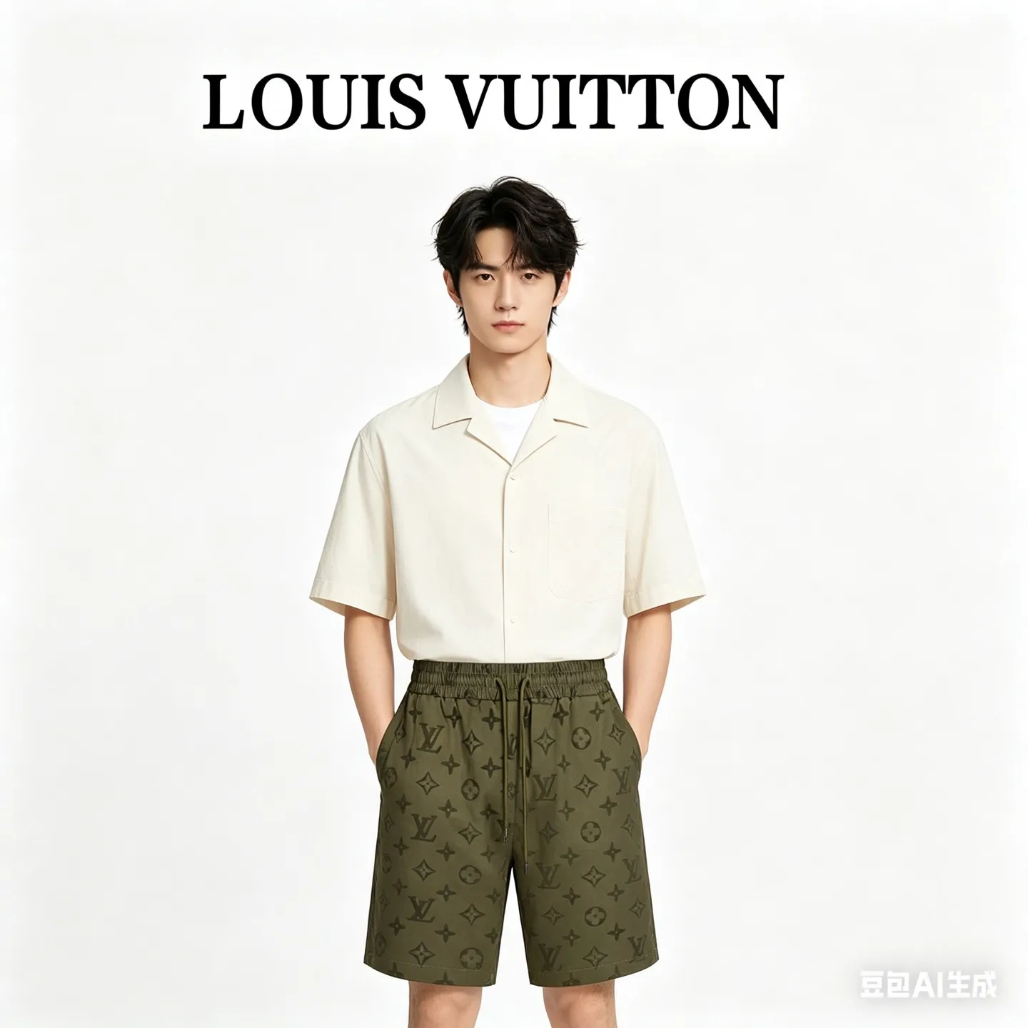Louis Vuitton/Louis Vuitton presbyopic flocked shorts